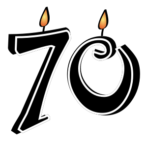 70th Birthday Candles