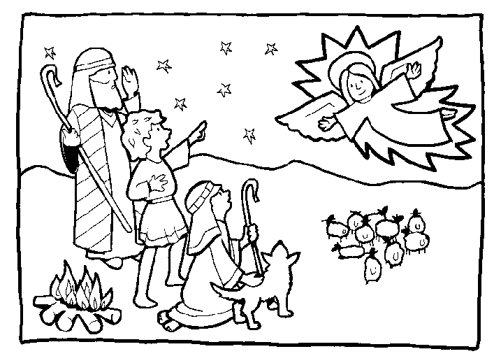 Angels And Shepherds Coloring Pages   How To   Pinterest
