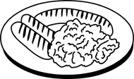 Black And White Food Outline Clipart And Graphics