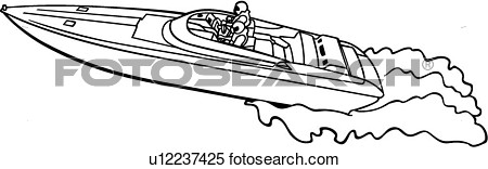 Boat Power Racer Speed Sport Motor U12237425   Search Clip Art