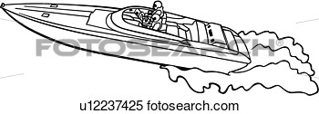 Boat Power Racer Speed Sport Motor U12237425   Search Clip Art