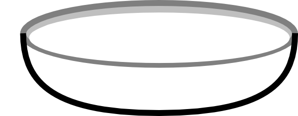 Bowl In Black And White Clip Art At Clker Com   Vector Clip Art Online    