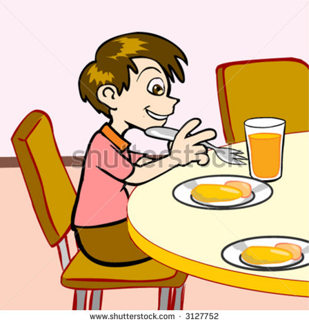 Boy Eat Breakfast Clipart Boy Eating Breakfast Clip Art