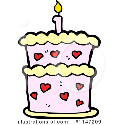 Cake Clipart Without Candles  Rf  Birthday Cake Clipart