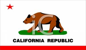 California State Flag   Royalty Free Clipart Picture