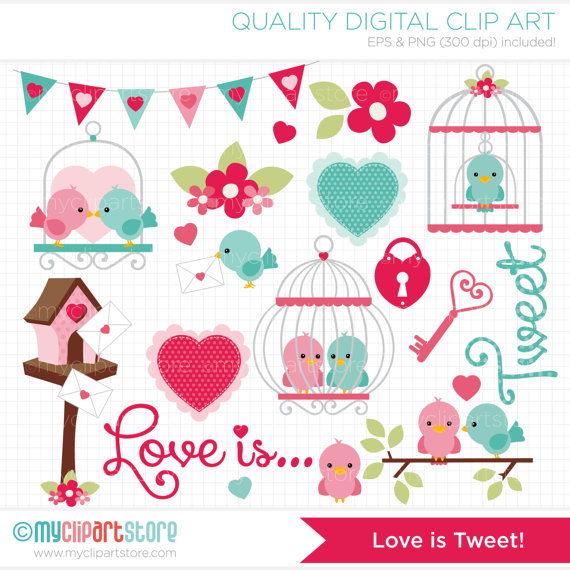 Clip Art   Love Birds   Valentine S Day Clipart   Myclipartstore