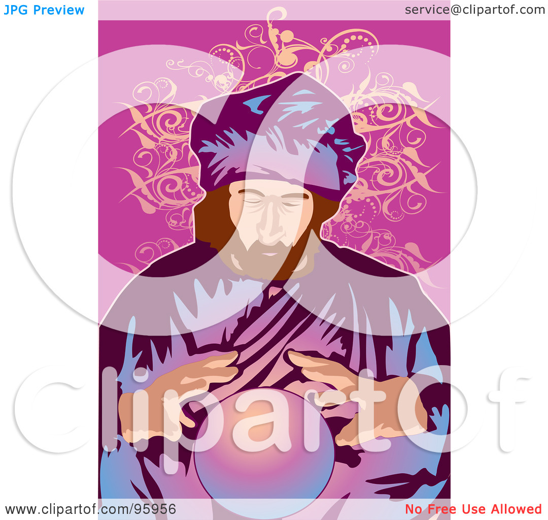 Clipart Illustration Of A Psychic Fortune