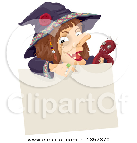 Clipart Of Wizard Houses Under A Crescent Moon   Royalty Free Vector