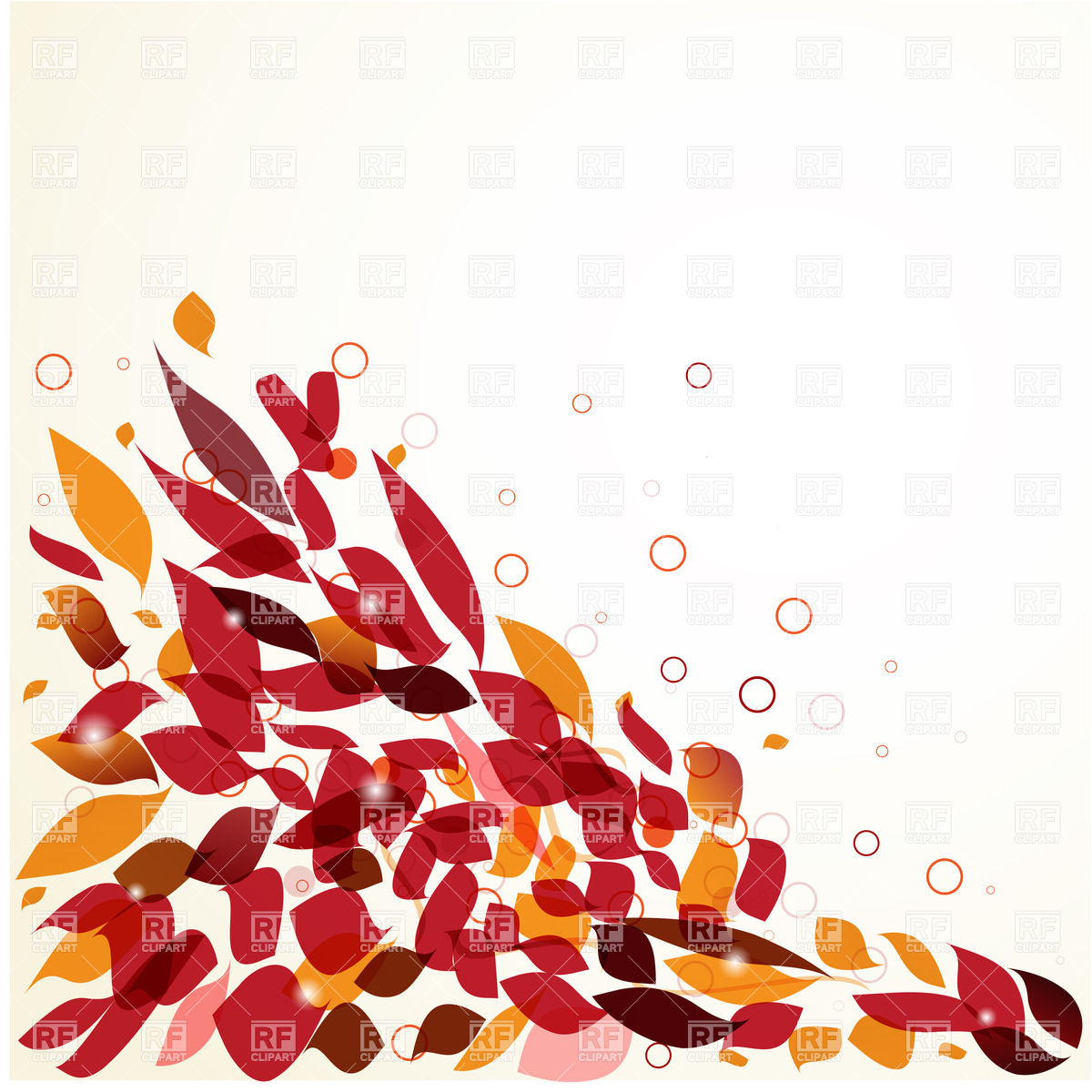 Corner Of Colorful Autumn Leaves Download Royalty Free Vector Clipart