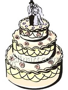 Elegant Wedding Cake Clipart