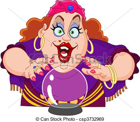 Eps Vectors Of Magician   Gypsy Fortune Teller Holds Her Hands Above A