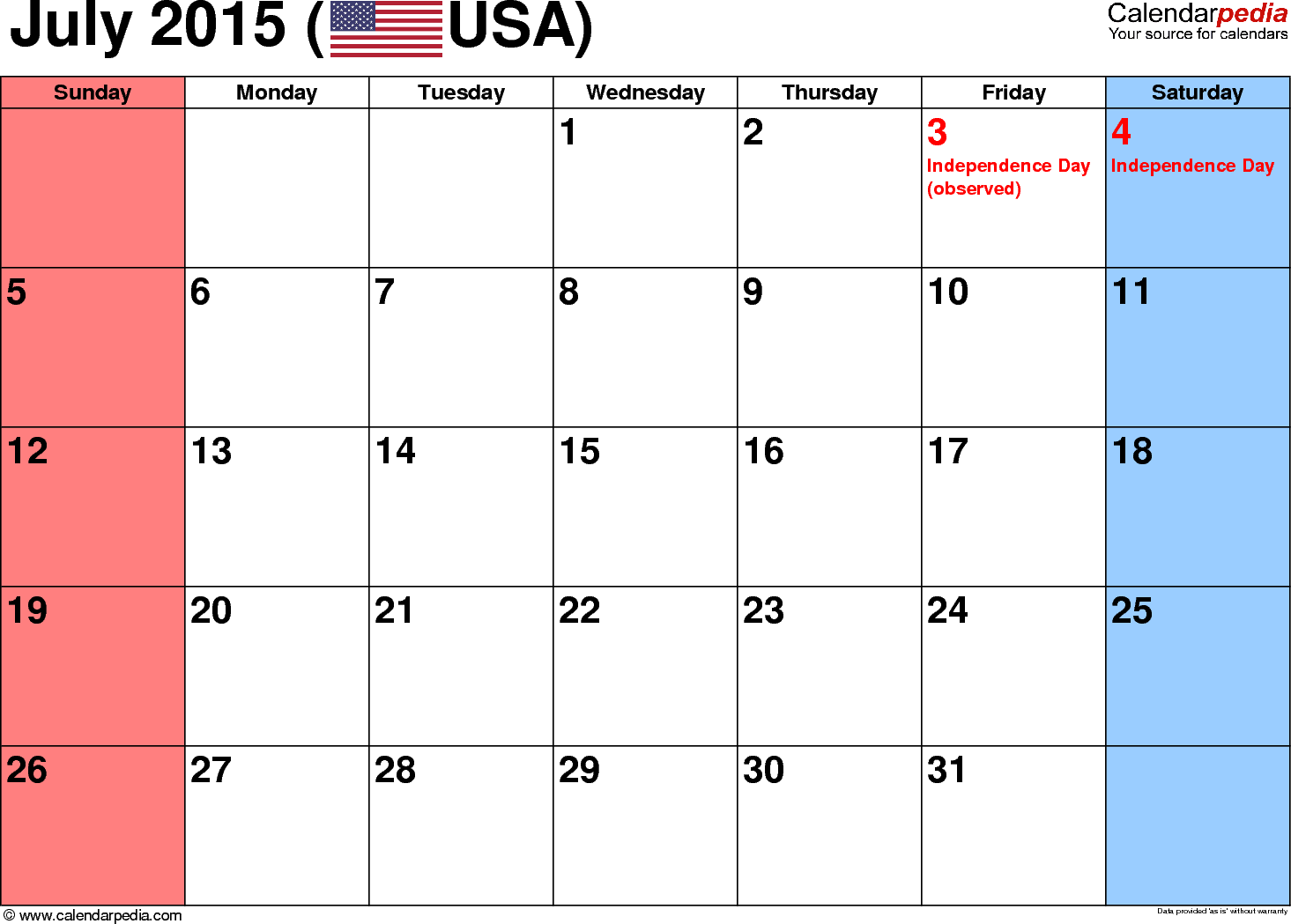 File Name   July 2015 Calendar Printable Png Resolution   1465 X 1049