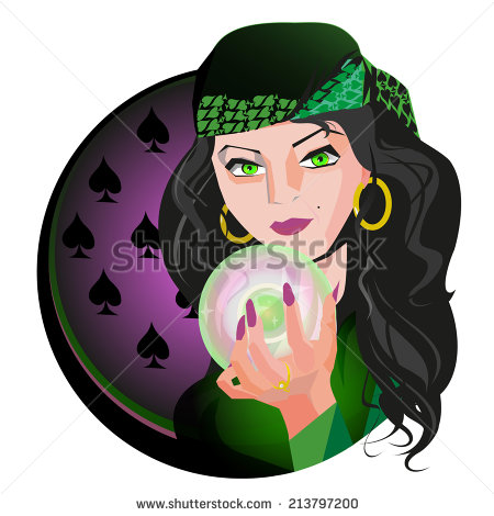 Fortune Teller In The Hand Holding A Crystal Ball   Stock Photo