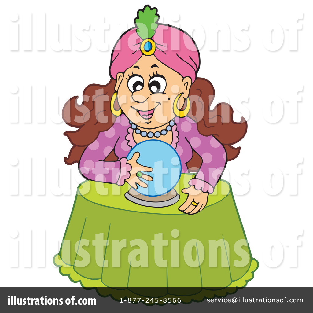 Fortune Teller With Crystal Ball   Stock