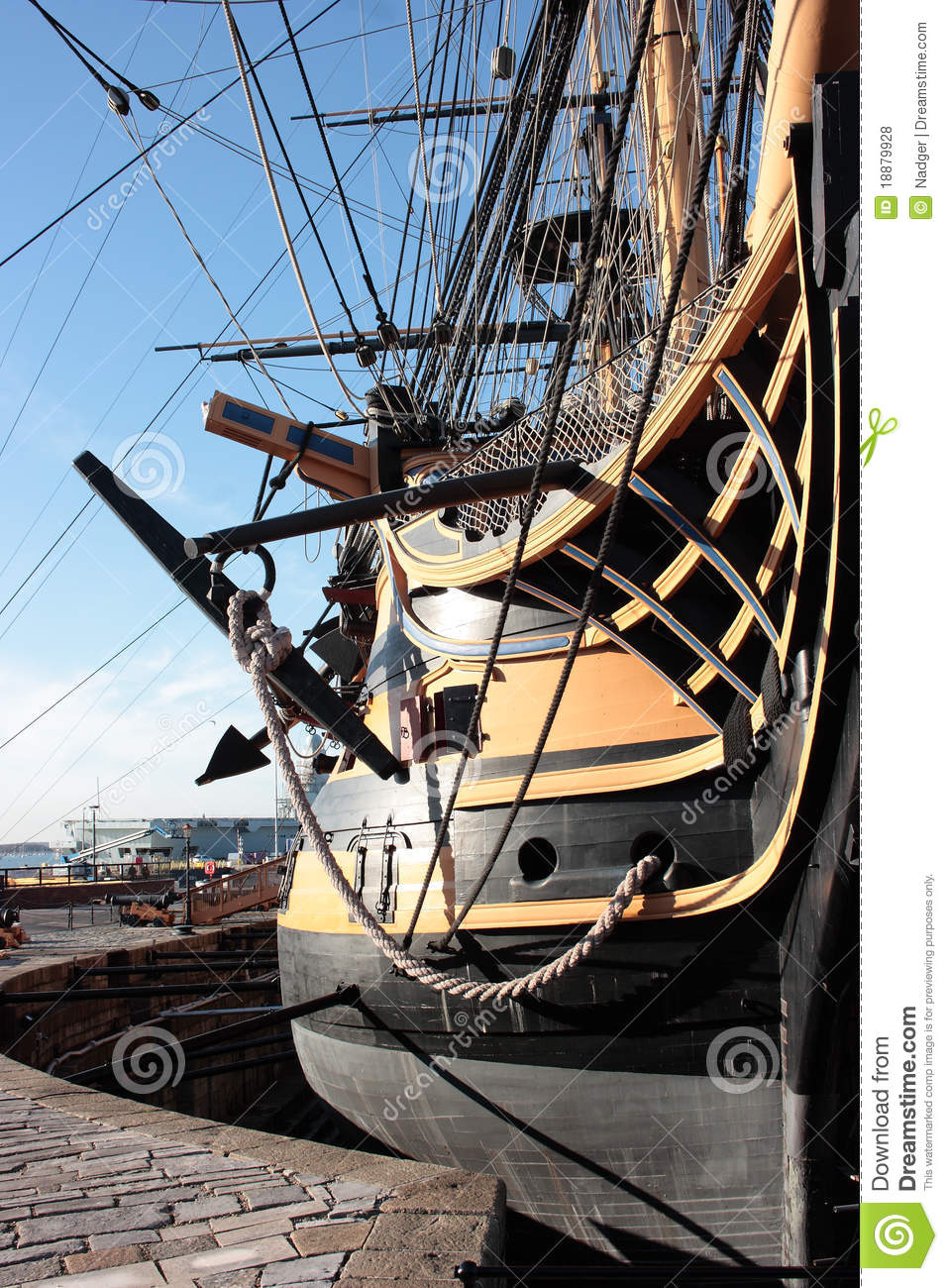 Front View Of Hms Victory Royalty Free Stock Photos   Image  18879928