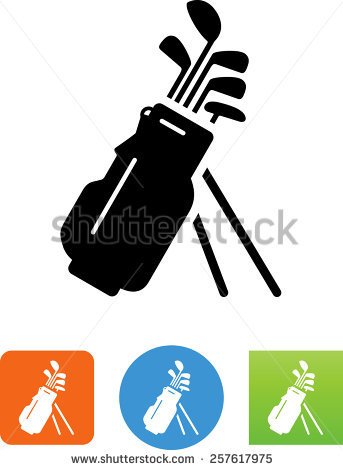 Golf Bag With Clubs Symbol For Download  Vector Icons For Video