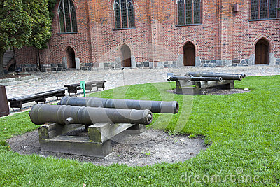 Historic Cannons Marys Castle Malbork Royalty Free Stock Photography