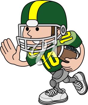 Iclipart   Clip Art Illustration Of An American Football Player