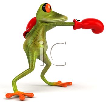 Iclipart   Royalty Free Clipart Image Of A Boxing Frog