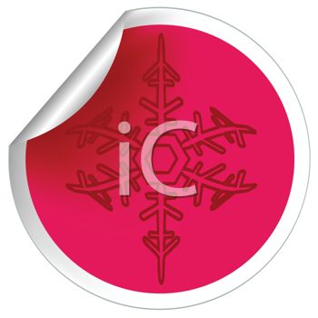 Iclipart   Royalty Free Clipart Image Of A Peeled Snowflake Sticker