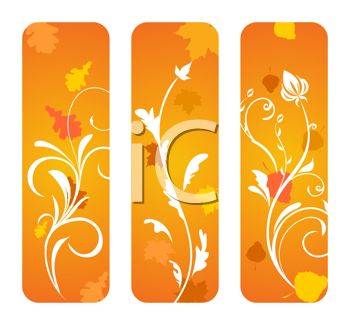 Iclipart   Royalty Free Clipart Image Of A Set Of Autumn Floral