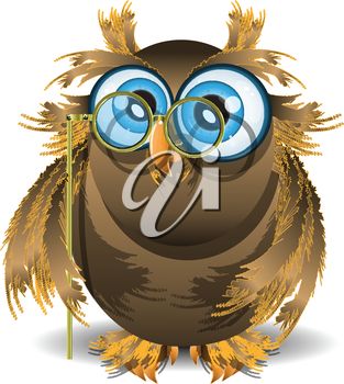Iclipart   Royalty Free Clipart Image Of An Owl With Eyeglasses