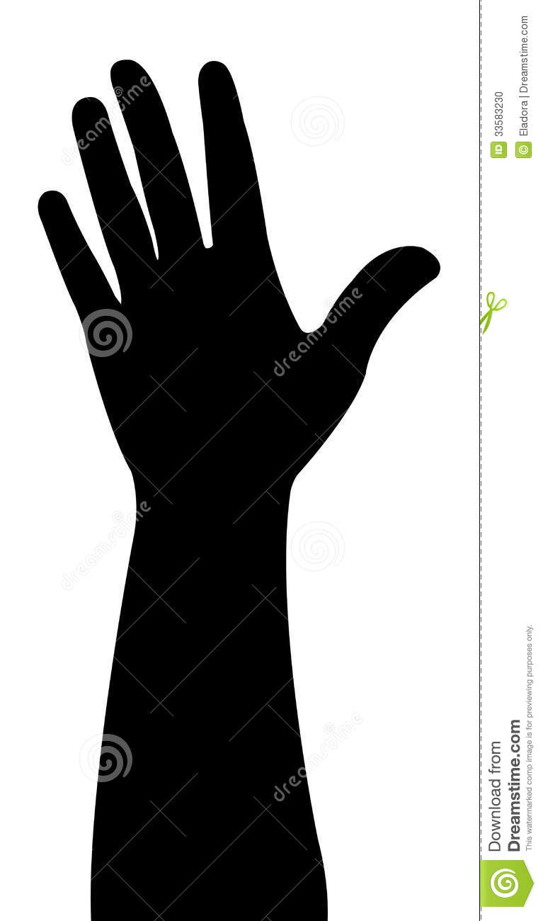 Lady Hand Silhouette Vector Stock Photo   Image  33583230