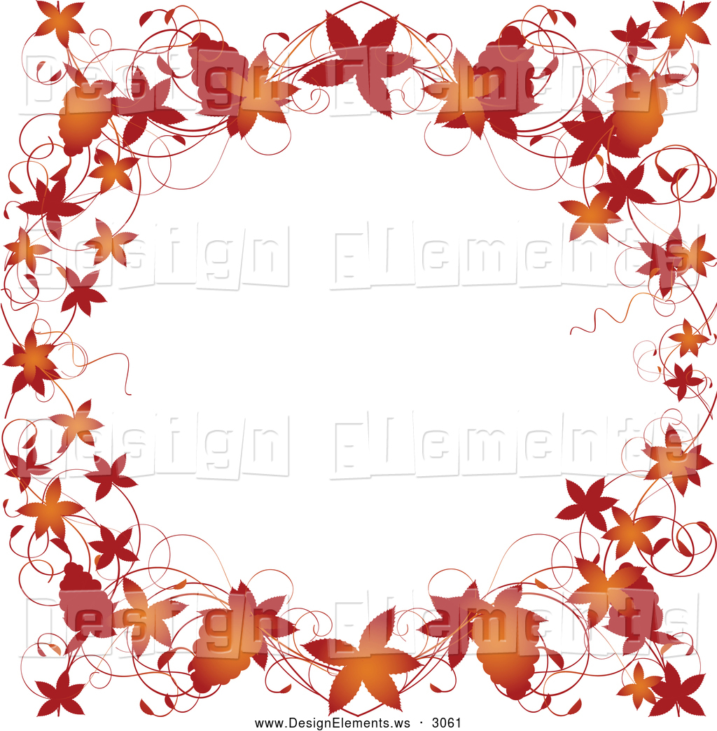 Larger Preview  Design Element Clipart Of A Pretty Autumn Leaves    
