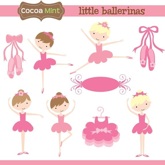 Little Ballerinas Clip Art By Cocoamint On Etsy