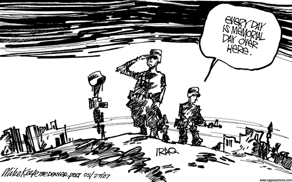 Memorial Day Cartoon Every Day Is Memorial Day Iraq Mike Keefe 01 Gif