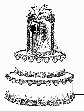 Photo Elegant Wedding Cake Clipart For Fr Gif