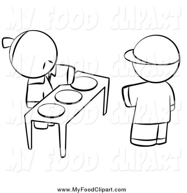 Plate Of Food Clipart Black And White   Clipart Panda   Free Clipart    