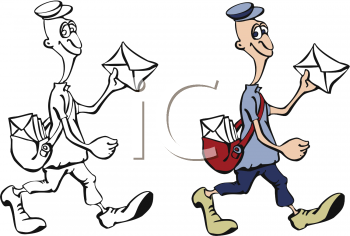 Royalty Free Postman Clip Art Occupations Clipart