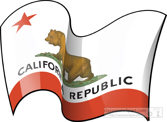 State Flags   California State Flag Waving Clipart   Classroom Clipart