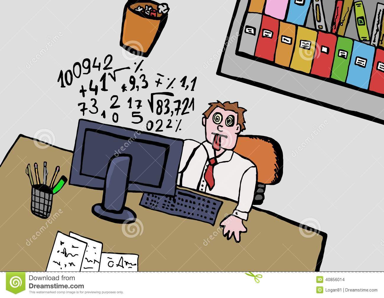 Too Much Work Stock Illustration   Image  40856014
