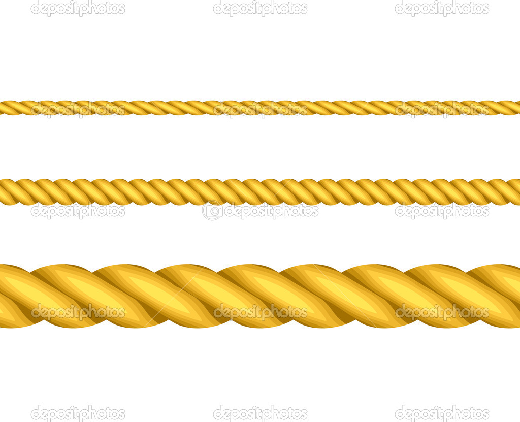Vector Illustration Of Gold Ropes   Stock Vector   Yuliaglam