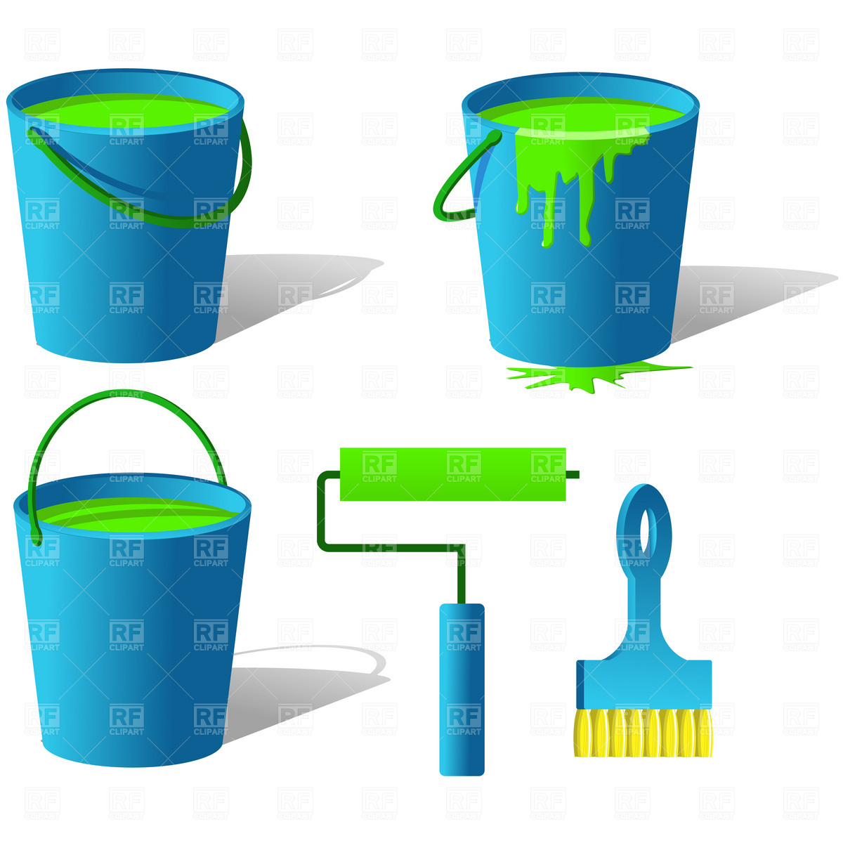 Bucket With Paint 1882 Objects Download Royalty Free Vector Clipart