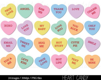 Candy Clip Art Sweethearts Candy Clipart Conversation Hearts Clipart