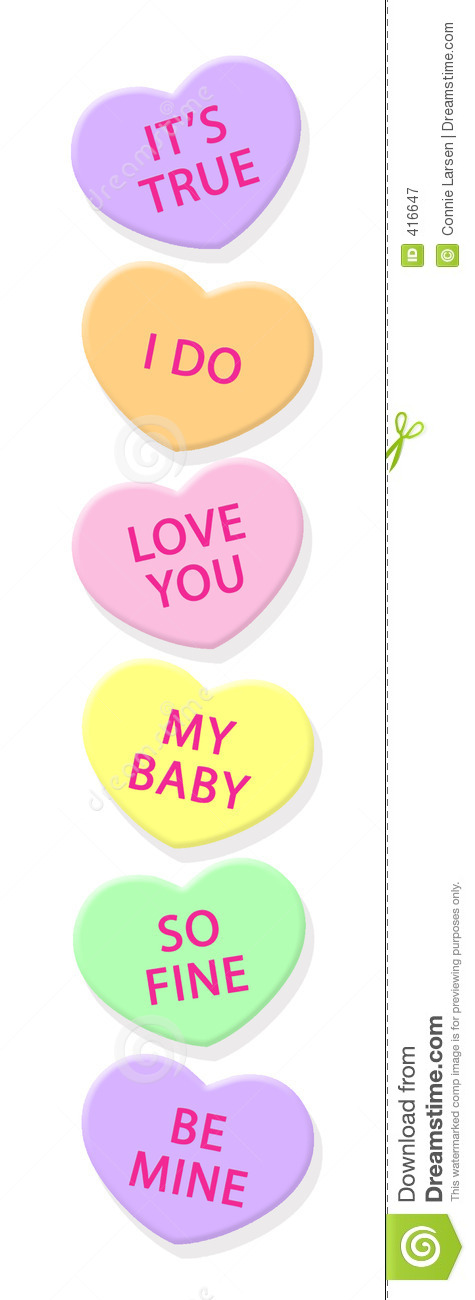 Candy Hearts Vertical Royalty Free Stock Photography   Image  416647