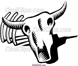 Cow Skull Vector Clip Art