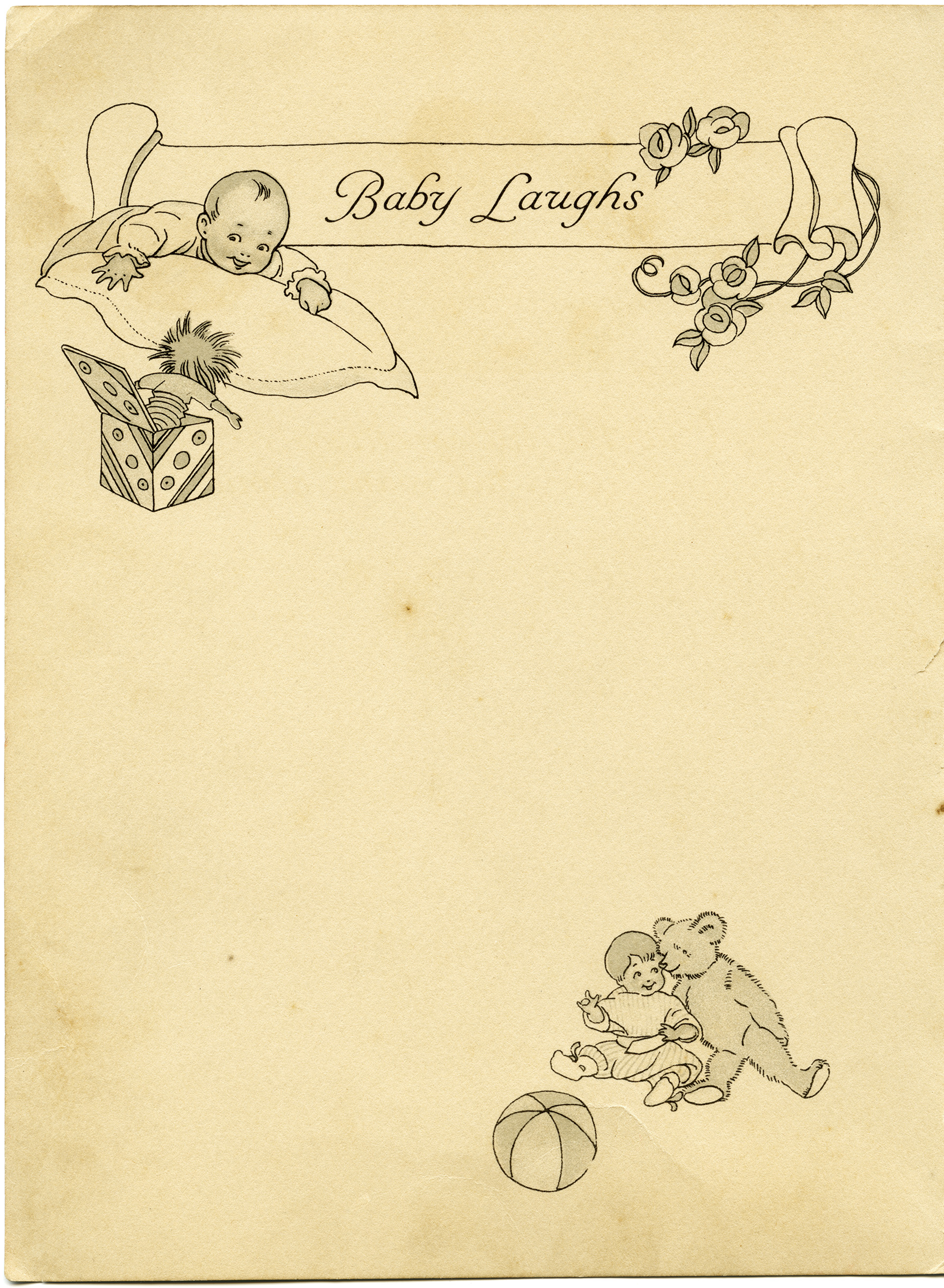 Edith Truman Woolf Vintage Baby Clipart Shabby Book Page Free