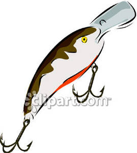 Fishing Lure Shaped Like A Fish   Royalty Free Clipart Picture
