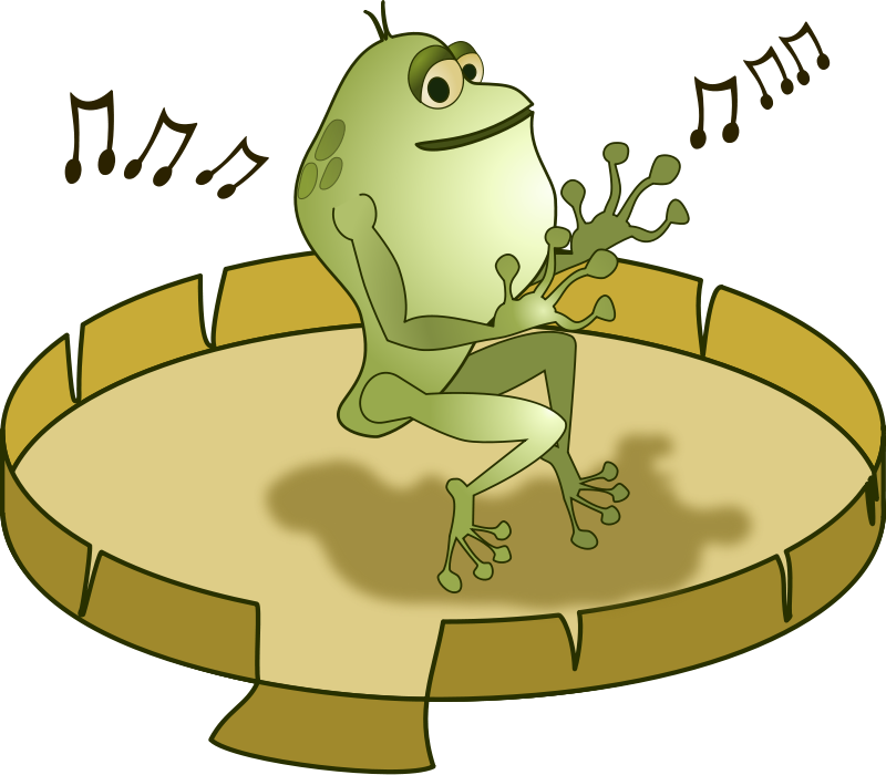 Free Cartoon Frog Dancing Clip Art