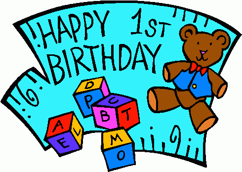 Happy 1st Birthday 1 Clipart   Happy 1st Birthday 1 Clip Art