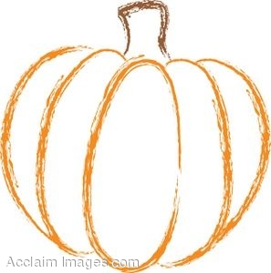 Line Drawing Of A Pumpkin