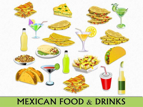 Mexican Food   Drinks Clip Art Graphic Mexico Clipart Scrapbook Taco