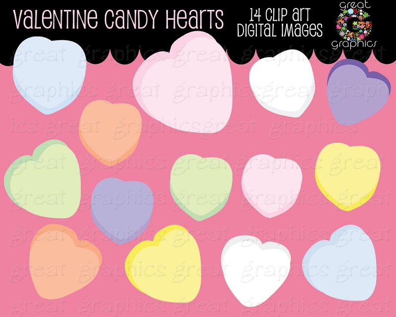Photos   Romantic Valentine Candy Hearts Clipart Pictures Shake The