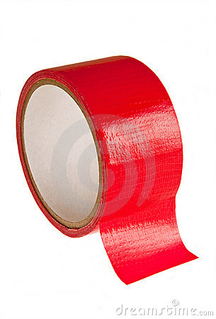 Roll Of Red Duct Tape Royalty Free Stock Photos   Image  13401098