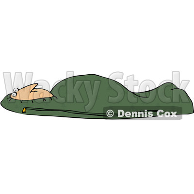 Royalty Free  Rf  Clipart Illustration Of A Man Tucked In A Green