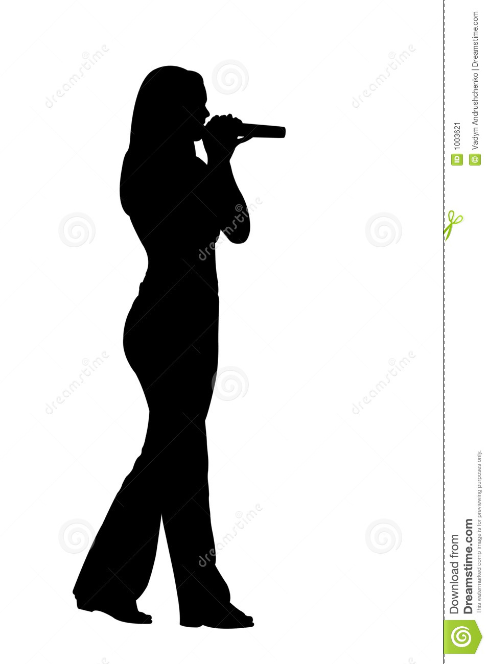 Silhouette Singer Stock Image   Image  1003621